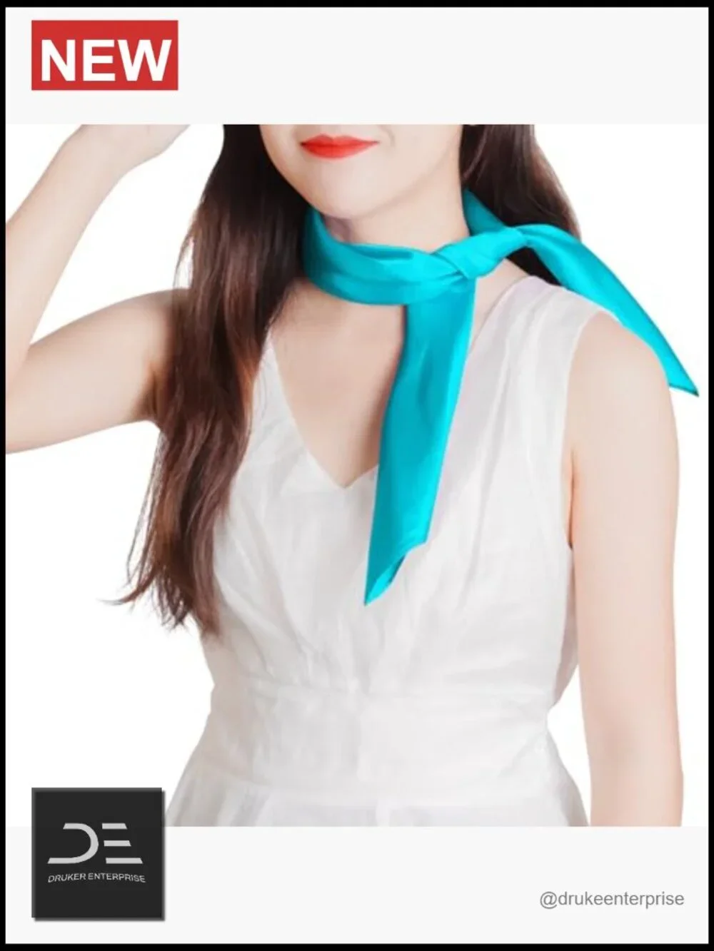 Satin Square Scarf Ribbon Neck Scarf Costume Accessory